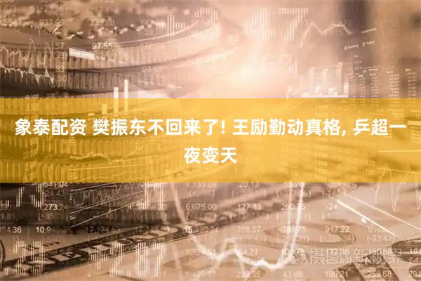 象泰配资 樊振东不回来了! 王励勤动真格, 乒超一夜变天